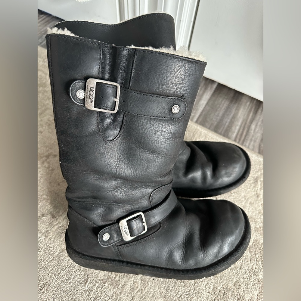 UGG Women Kensington Biker Boot, well loved but still have a lot of life, size 8